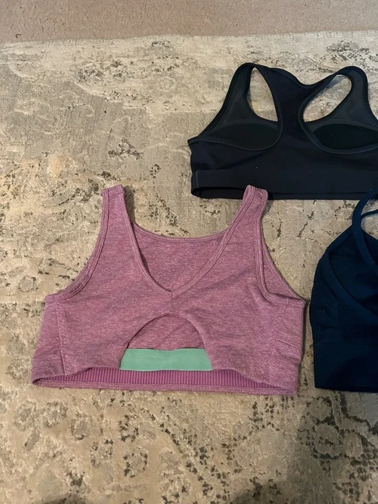Nike teens Sports Bra Set - Black, Navy, Mauve - Picture 3 of 5